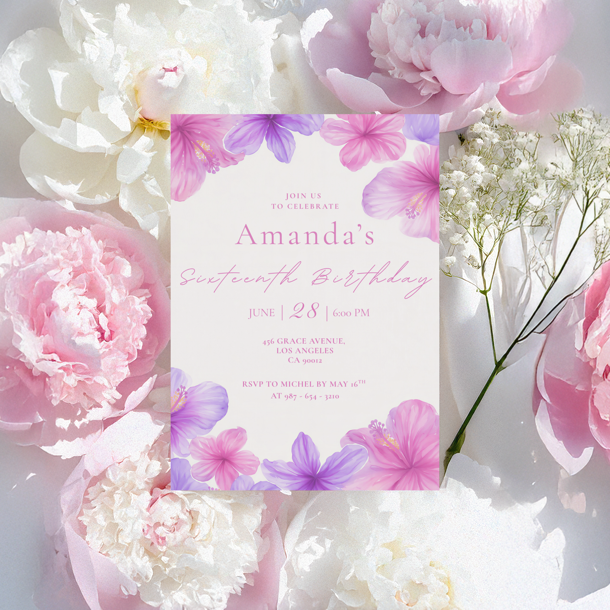Pastel Invitation for Girls by Pretty Digital — view 8