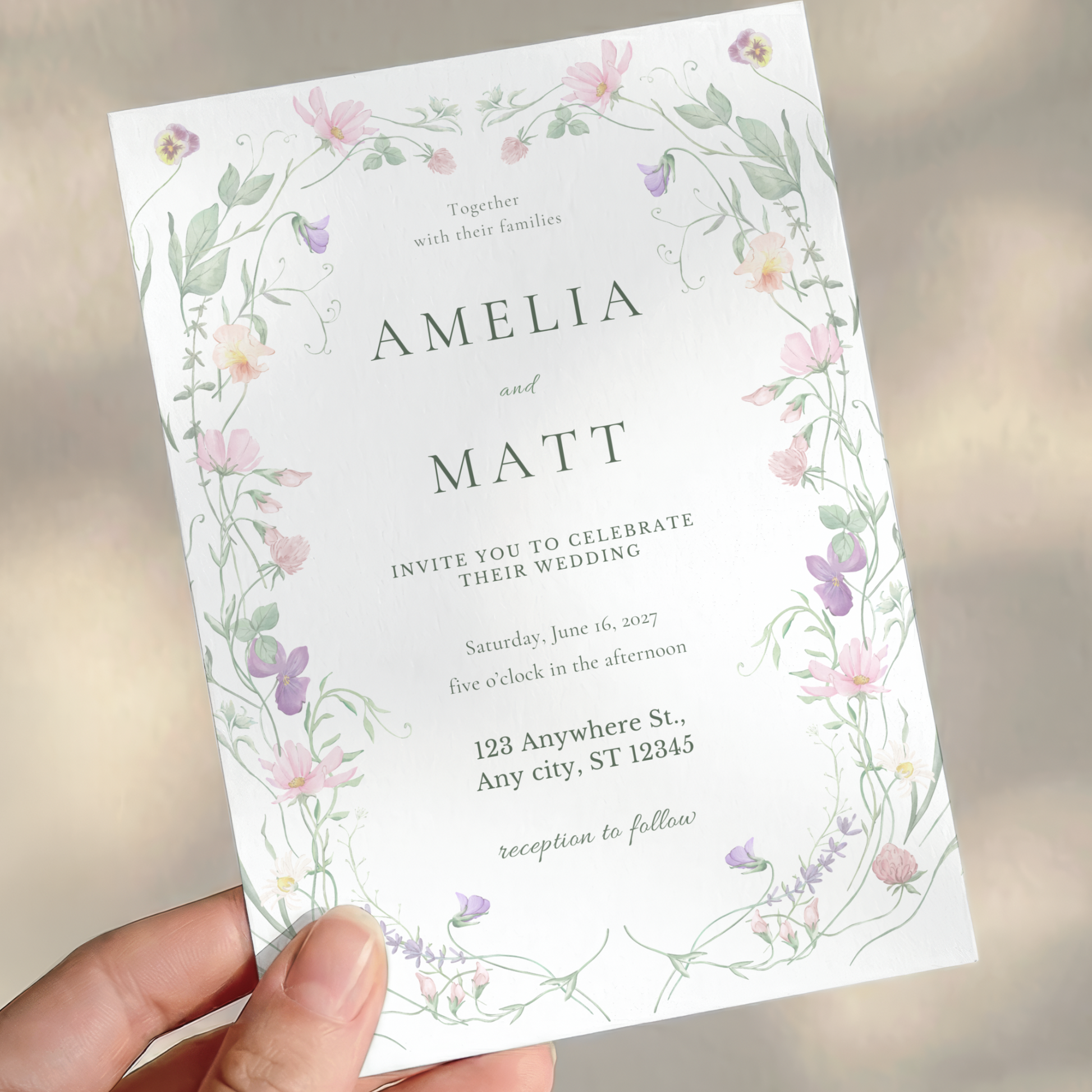 Modern Wedding Invitation by Pretty Digital — view 9