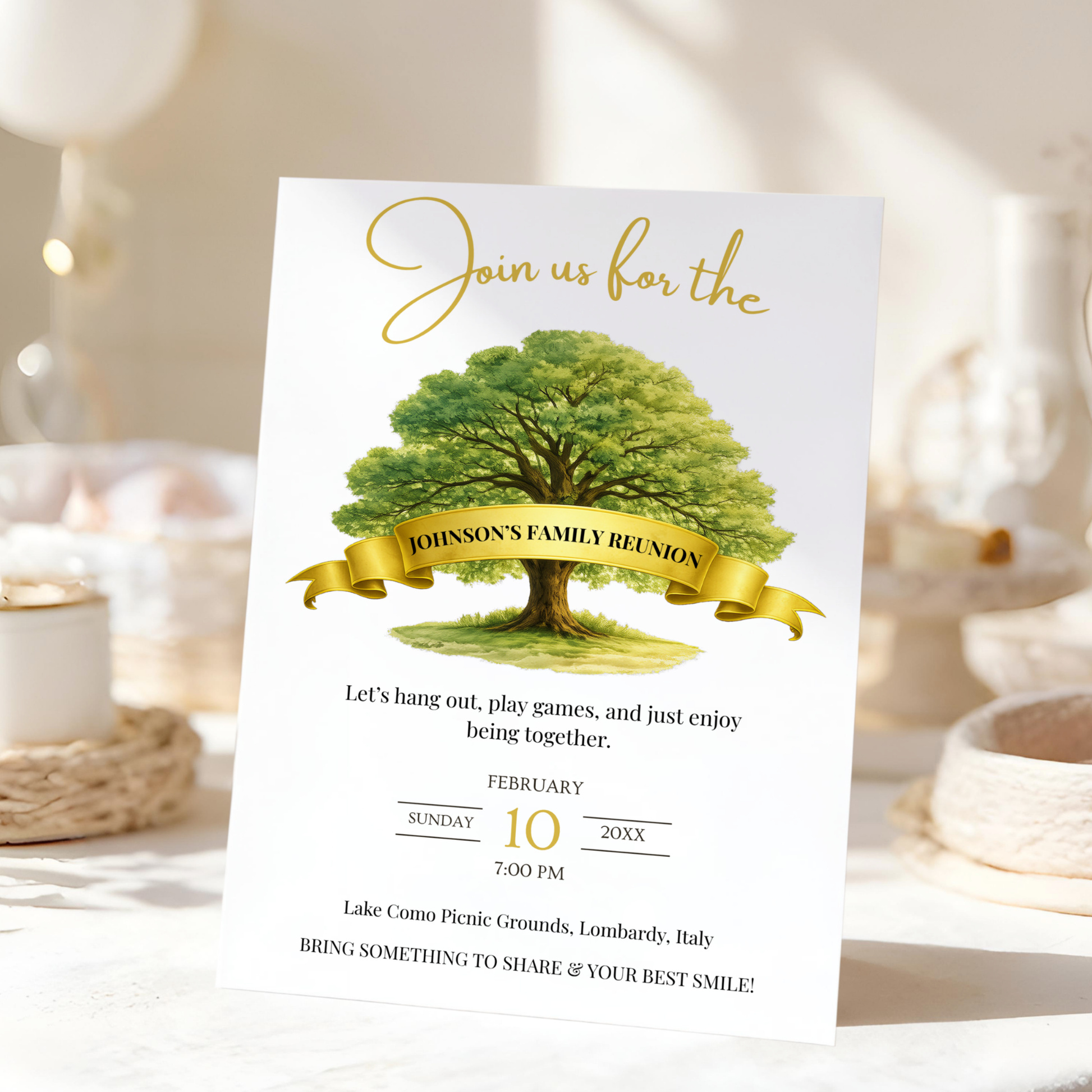 Classic Family Reunion Invitation by Pretty Digital — view 3