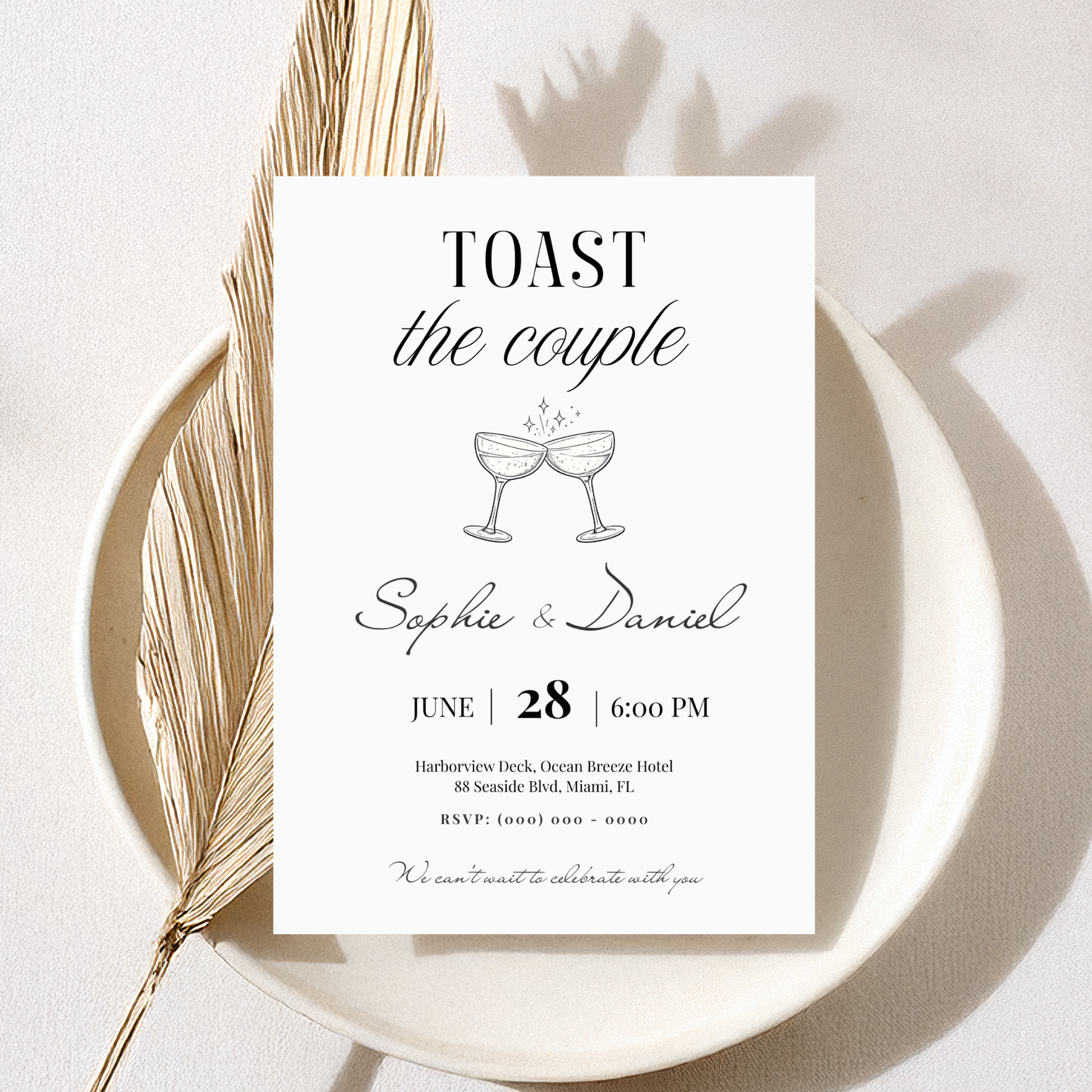 Toast the Couple — Engagement Party Invitation Template by Pretty Digital — view 9