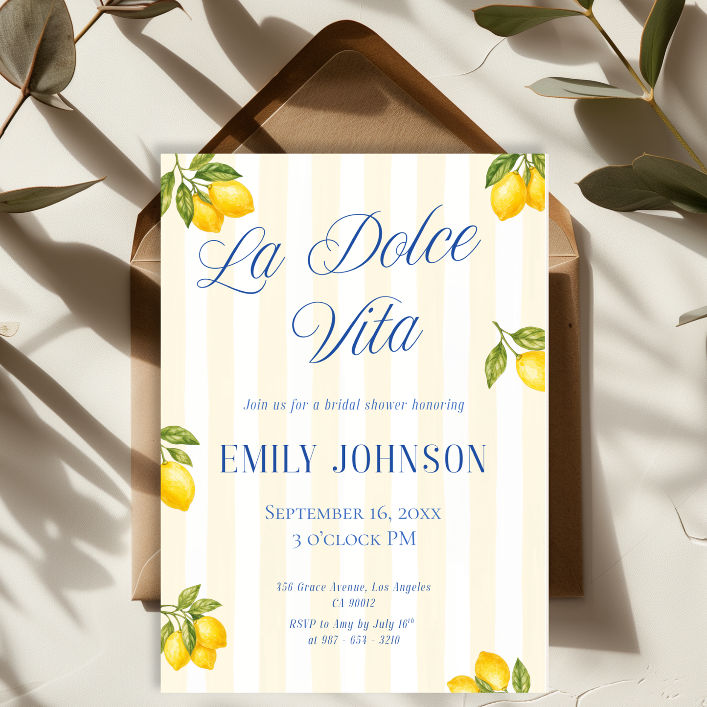 La Dolce Vita — Italian Bridal Shower Invitation Template by Pretty Digital — view 5