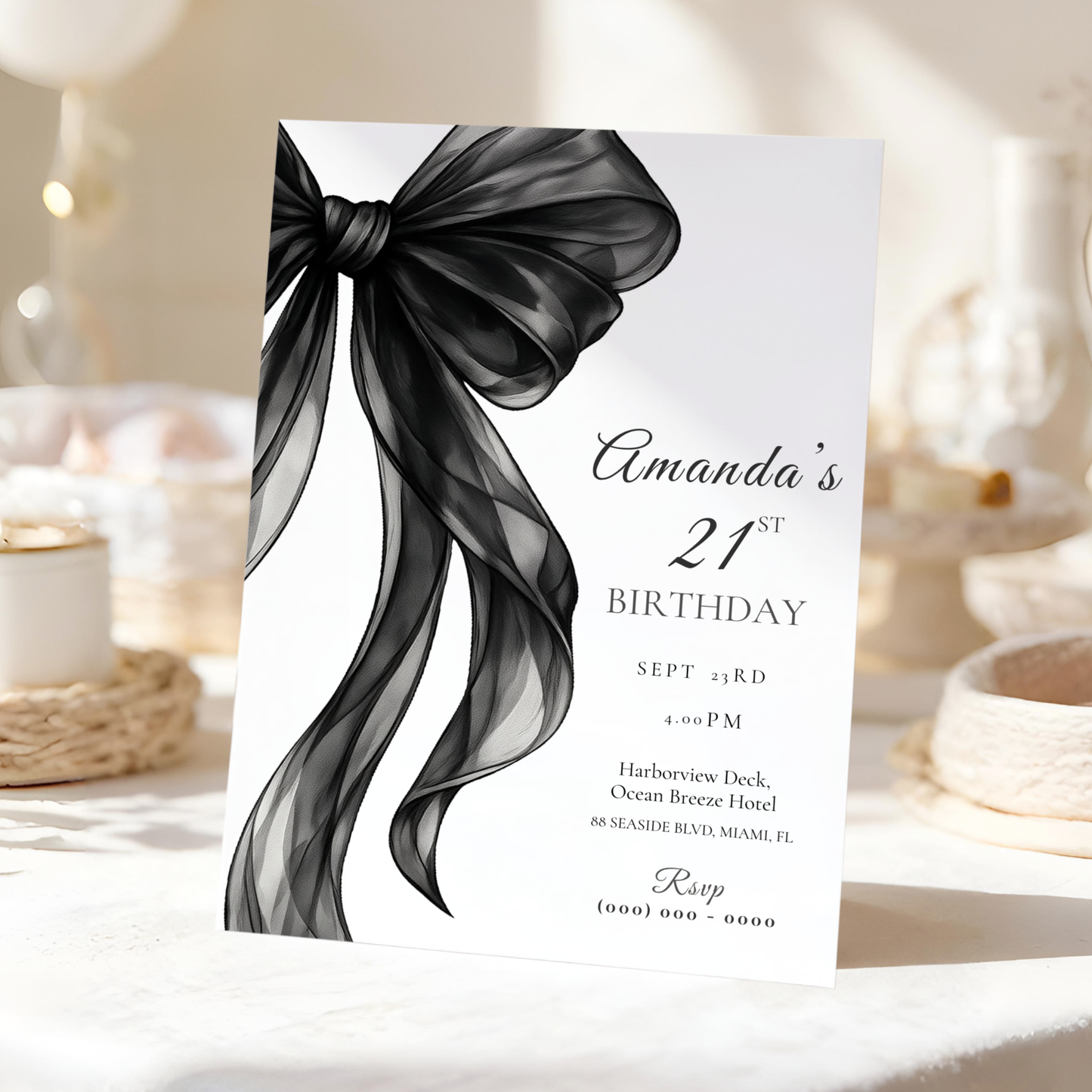 Chic 21st Birthday Invitation by Pretty Digital — view 9