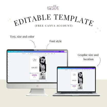 Classic Save the Date Template by Pretty Digital — view 4