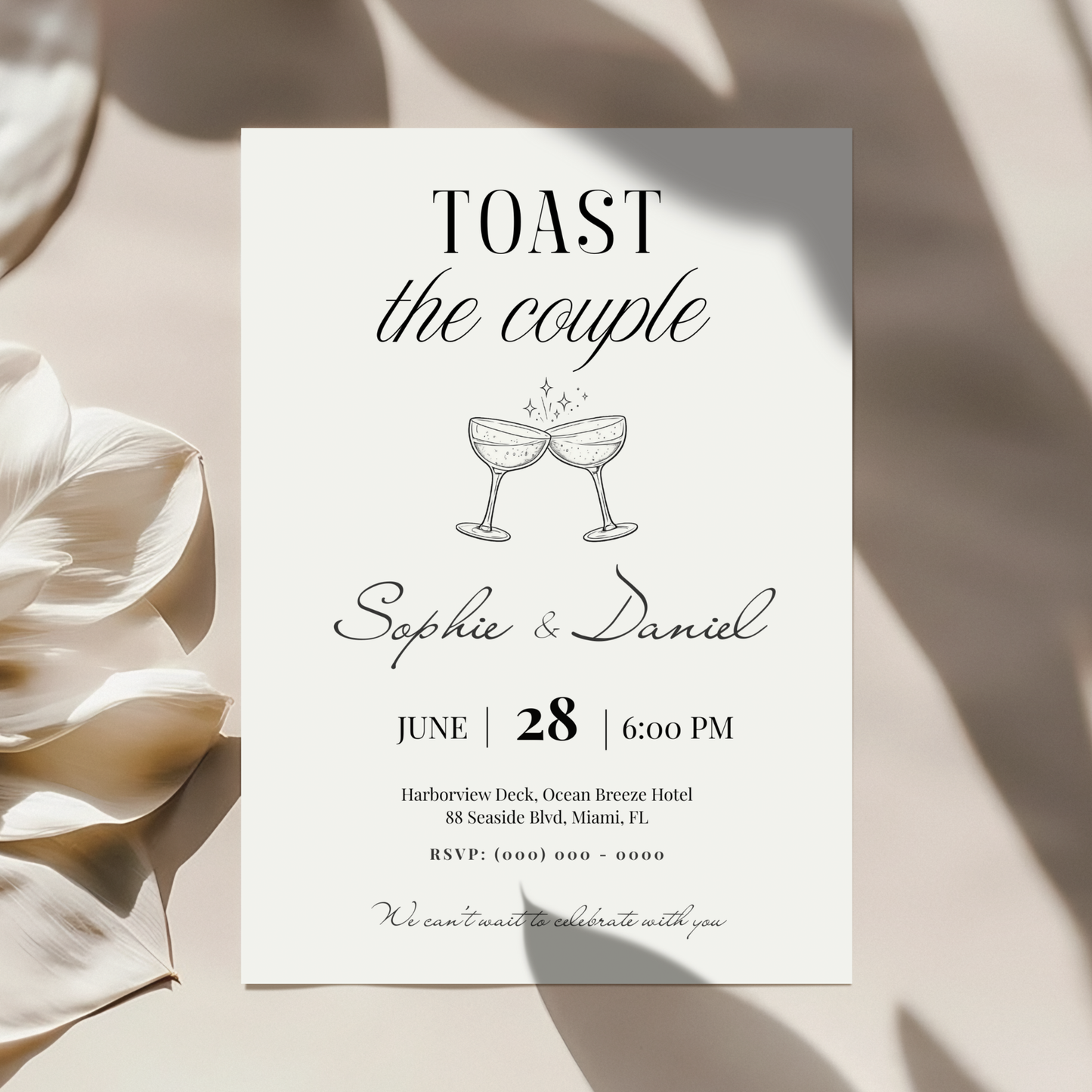 Toast the Couple — Engagement Party Invitation Template by Pretty Digital — view 8