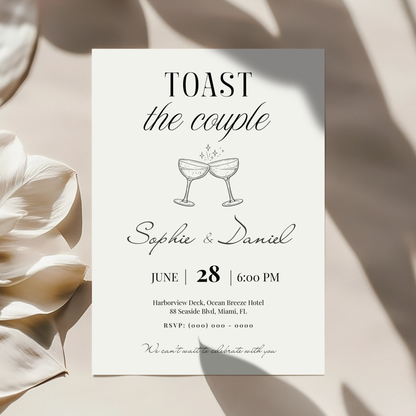 Toast the Couple — Engagement Party Invitation Template by Pretty Digital — view 8
