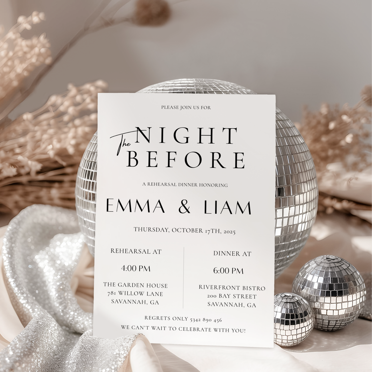 Please Join Us — The Night Before Rehearsal Dinner Invitation by Pretty Digital — view 10