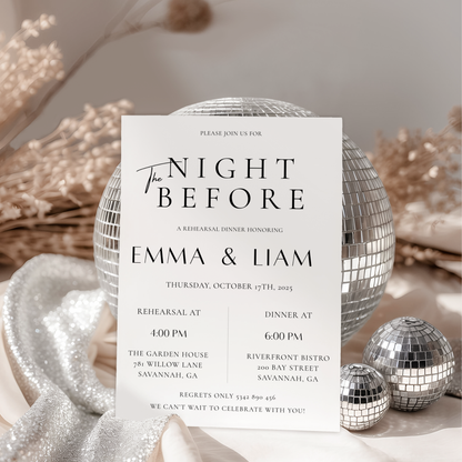 Please Join Us — The Night Before Rehearsal Dinner Invitation by Pretty Digital — view 10