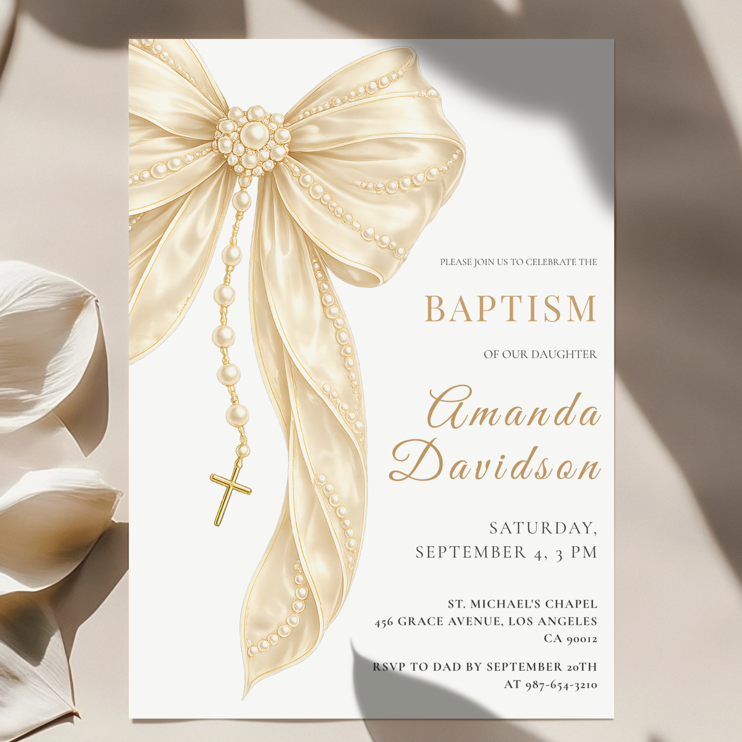 Classic invitation template by Pretty Digital — printable digital download