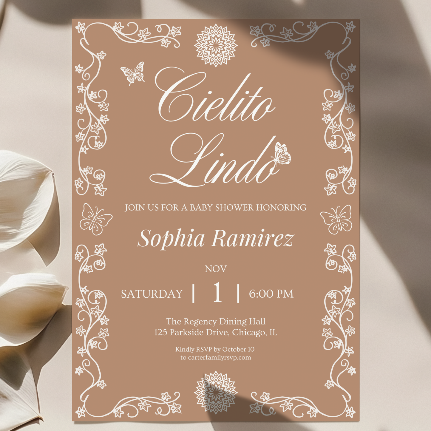 Cielito Lindo — Baby Shower Invitation Template by Pretty Digital — printable digital download