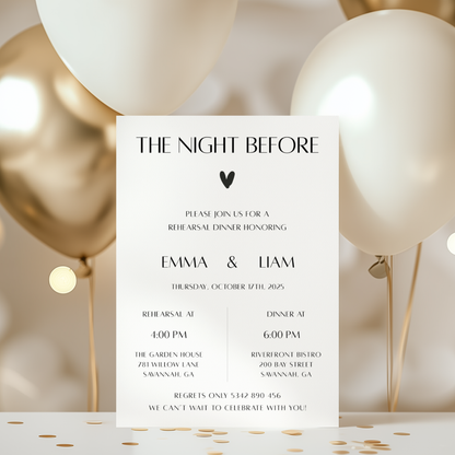 The Night Before — Modern Rehearsal Dinner Invitation Template by Pretty Digital — view 10