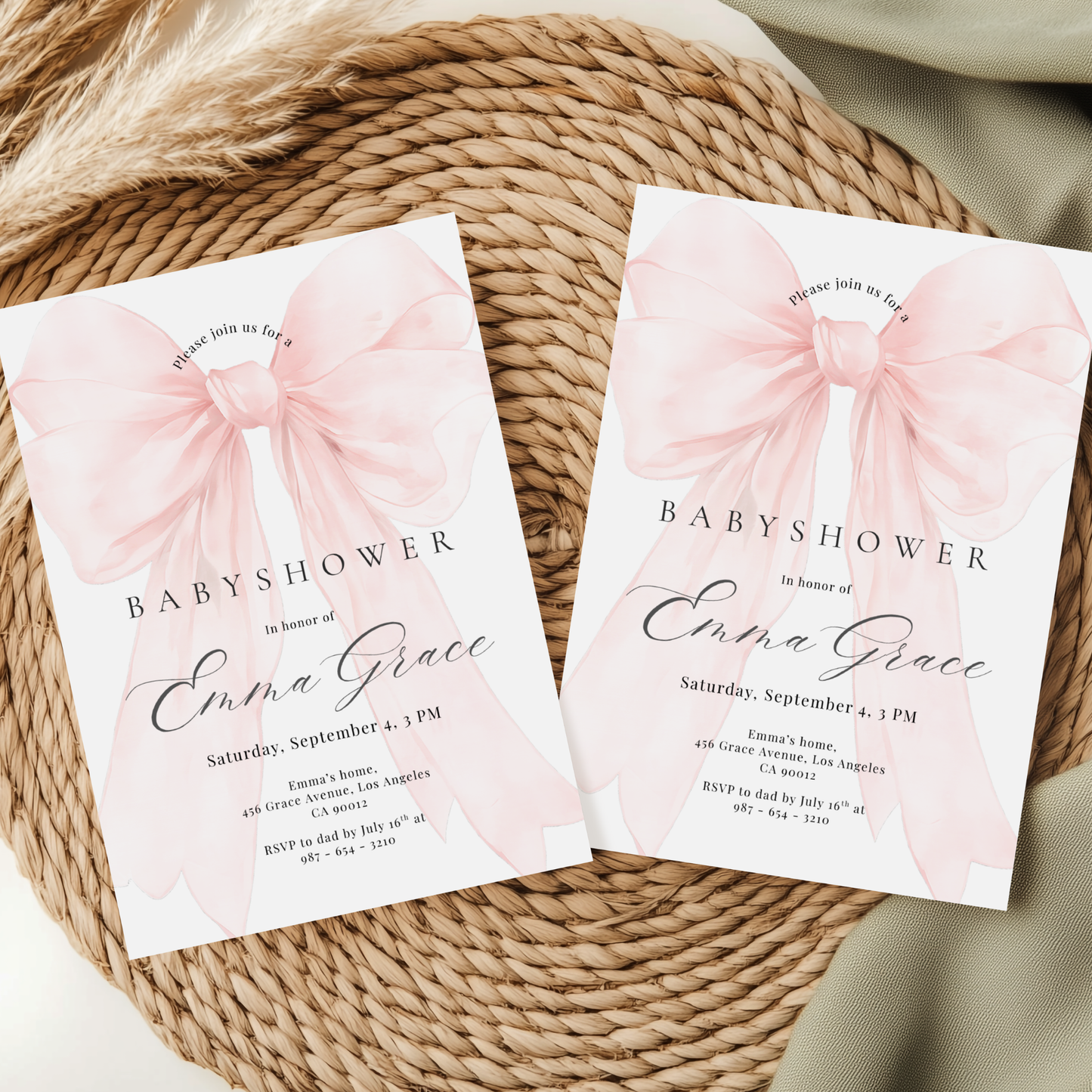 Floral Baby Shower Invitation by Pretty Digital — view 8