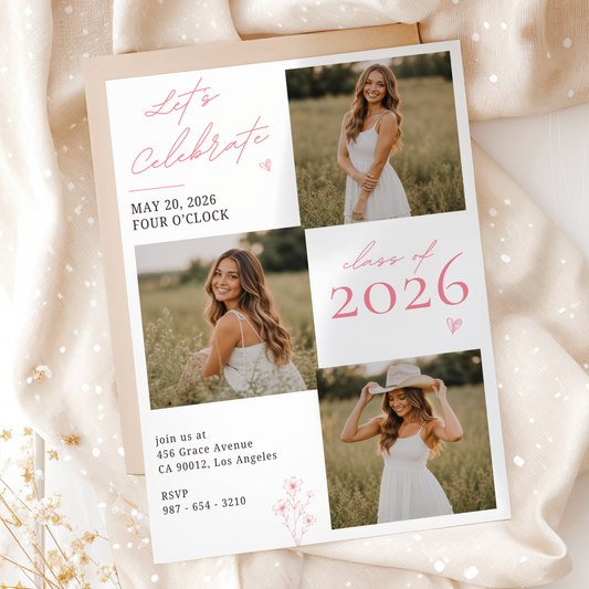 Modern Graduation Invitation by Pretty Digital — view 3