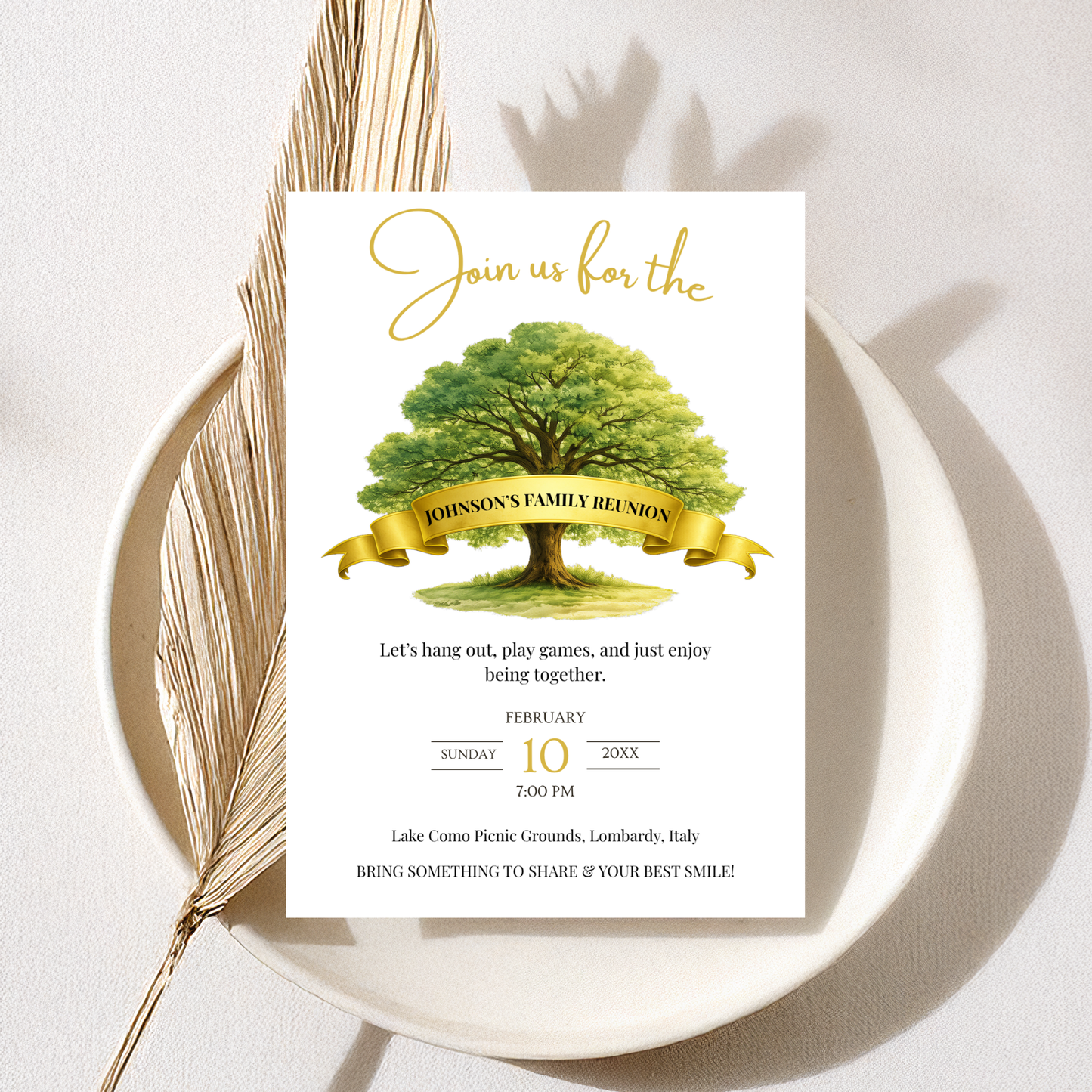 Classic Family Reunion Invitation by Pretty Digital — view 5
