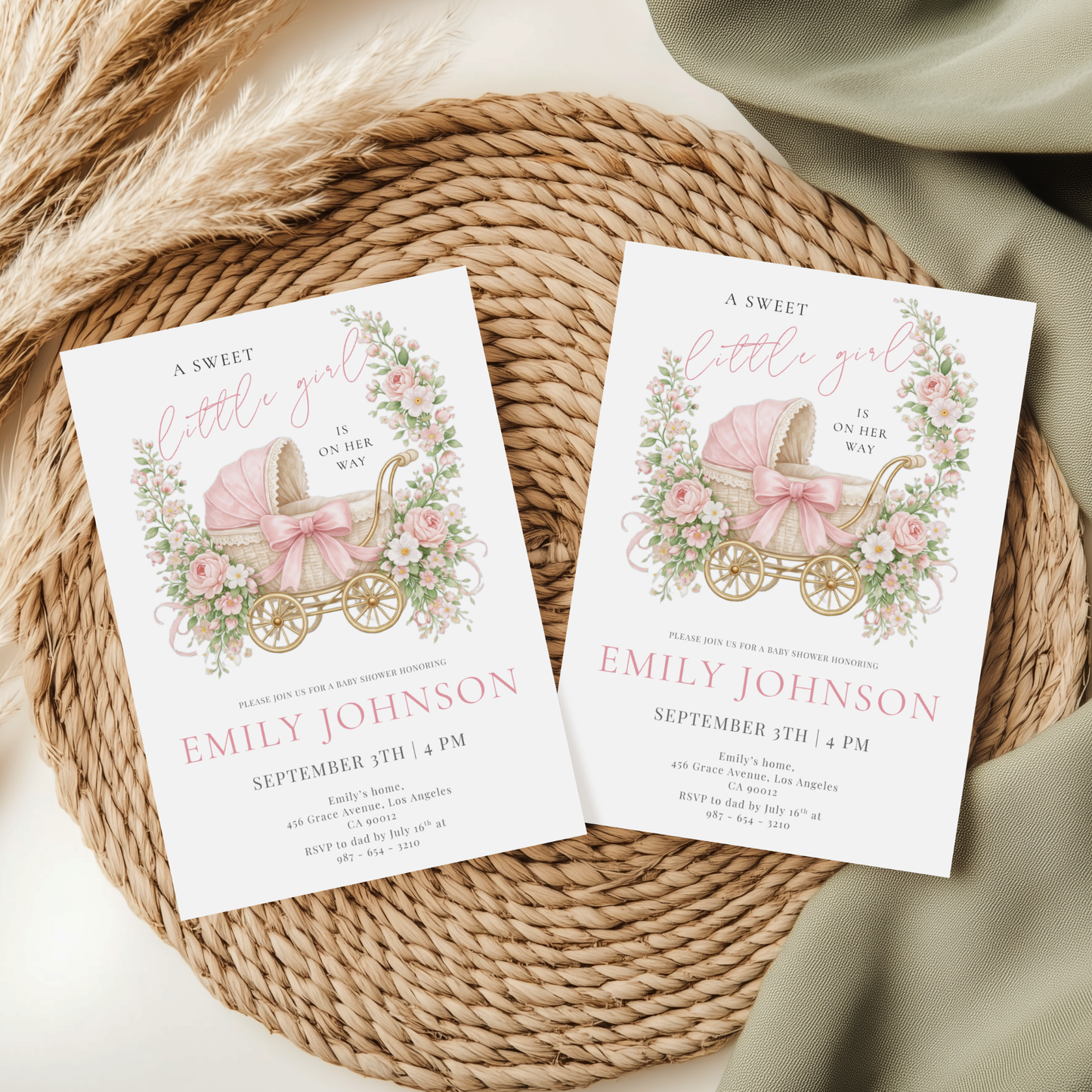 A Sweet Little — Baby Shower Invitation Template by Pretty Digital — view 9