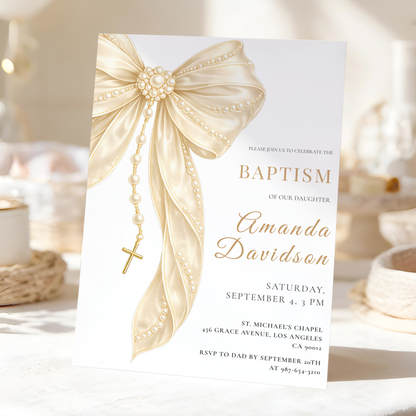 Classic Baptism Invitation by Pretty Digital — view 5