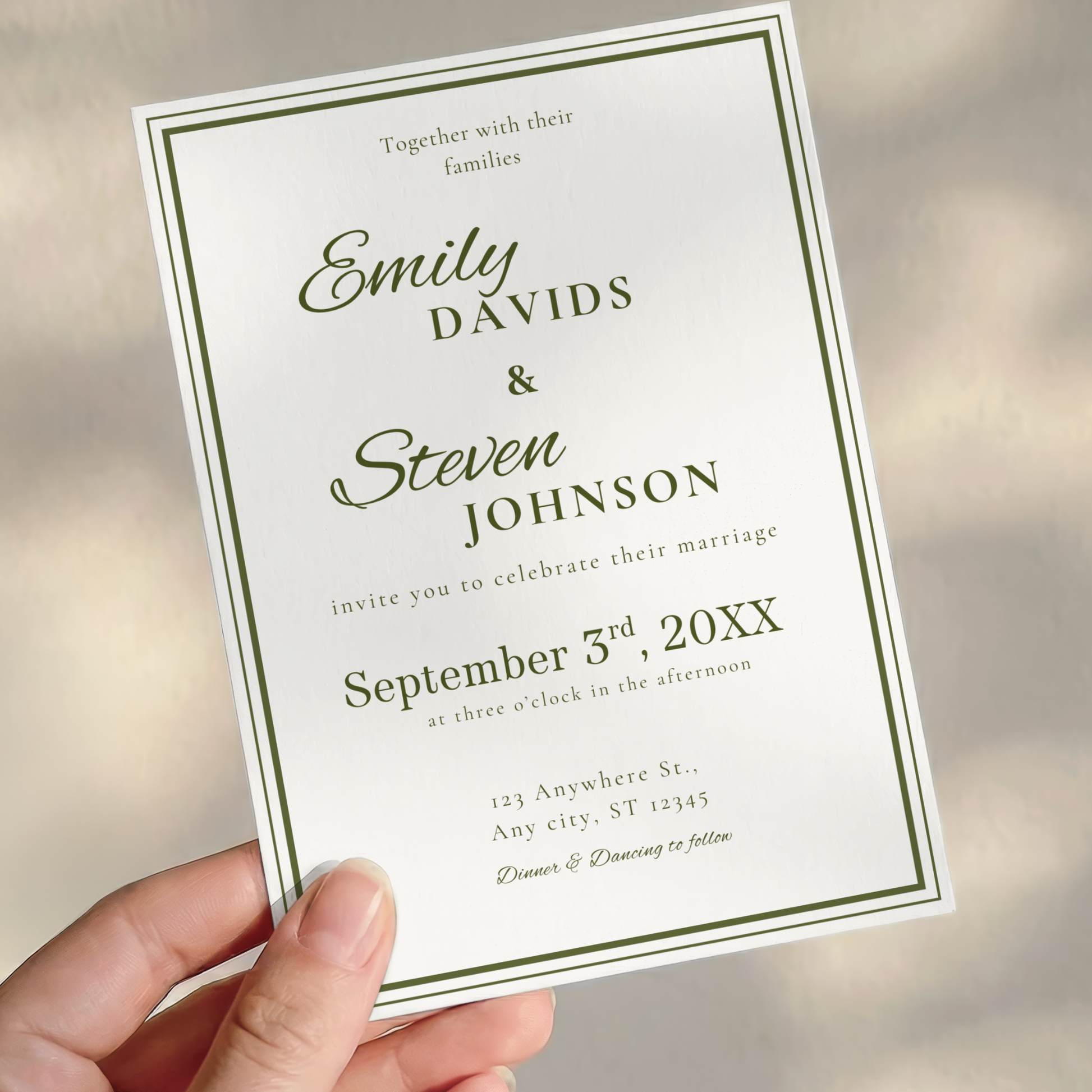 Black Tie Elegant Wedding Invitation by Pretty Digital — view 9