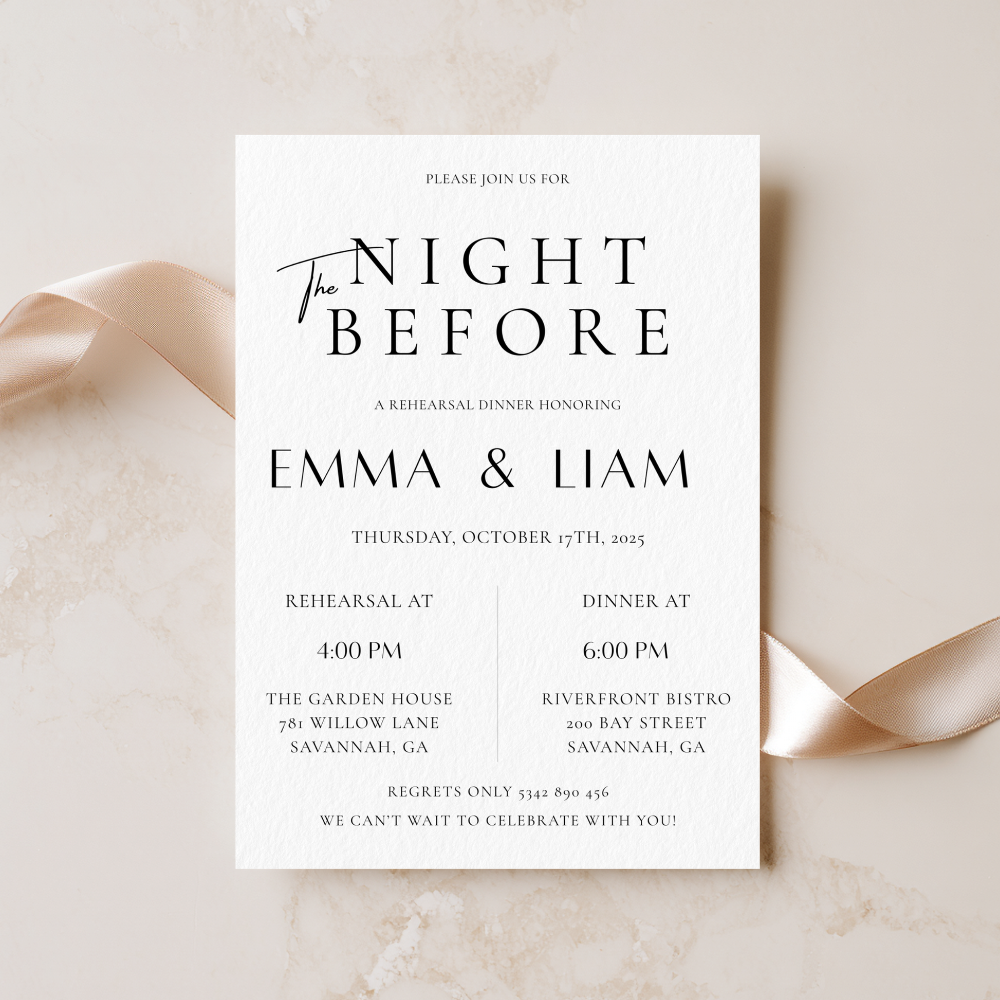 Please Join Us — The Night Before Rehearsal Dinner Invitation by Pretty Digital — view 5