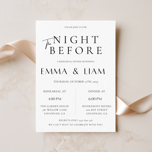 Please Join Us — The Night Before Rehearsal Dinner Invitation by Pretty Digital — view 5