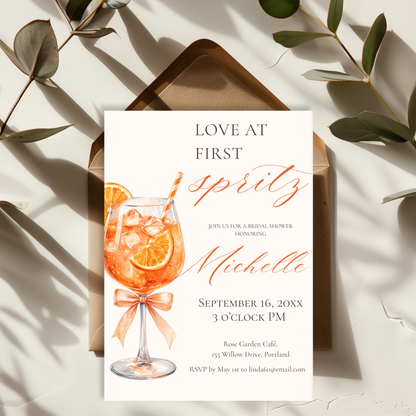 Love at First Spritz — Bridal Shower Invitation Template by Pretty Digital — view 5