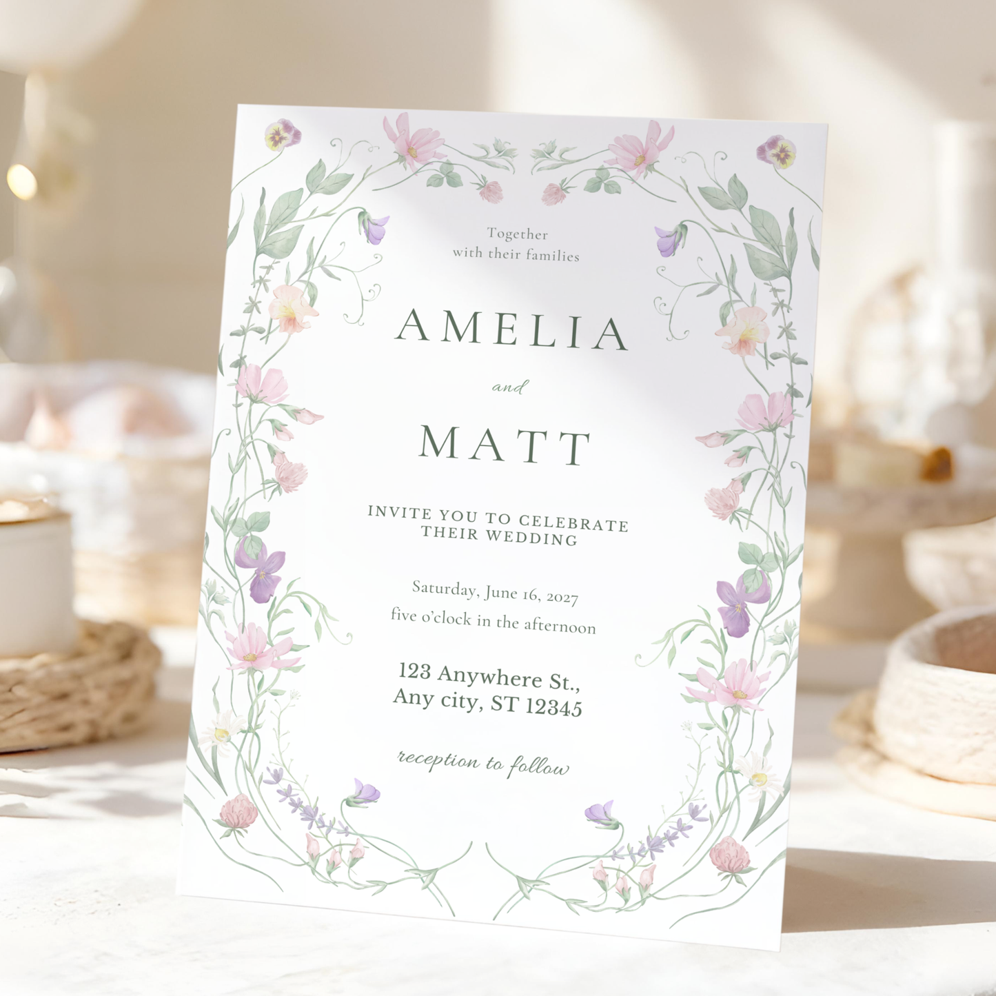 Modern Wedding Invitation by Pretty Digital — view 5