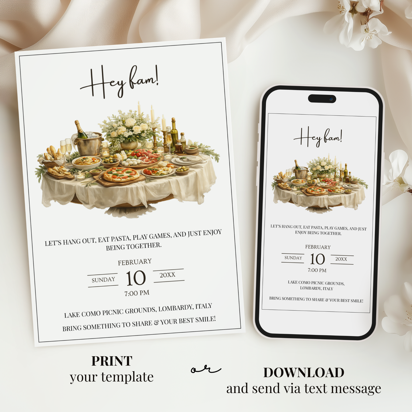 Hey Fam — Family Reunion Invitation Template by Pretty Digital — view 6
