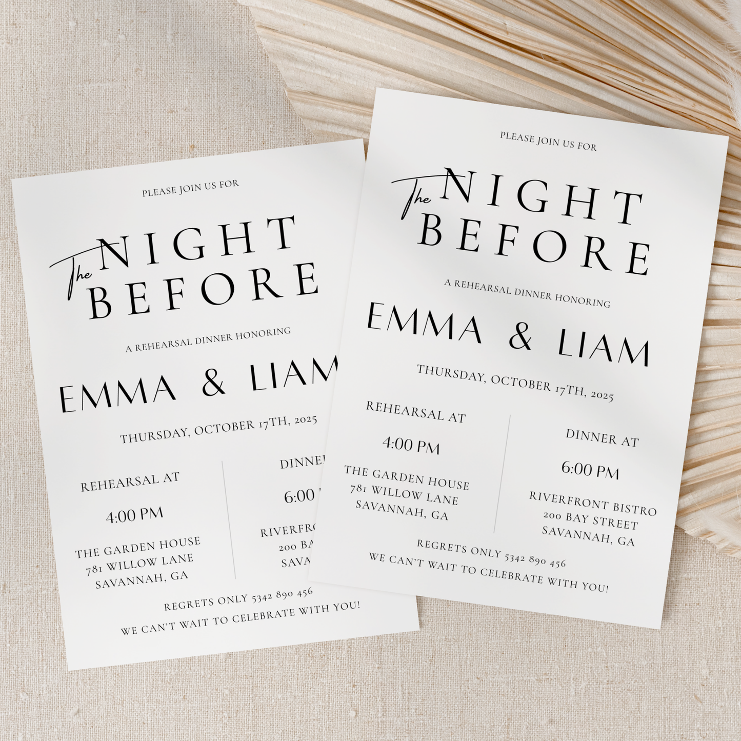 Please Join Us — The Night Before Rehearsal Dinner Invitation by Pretty Digital — view 8