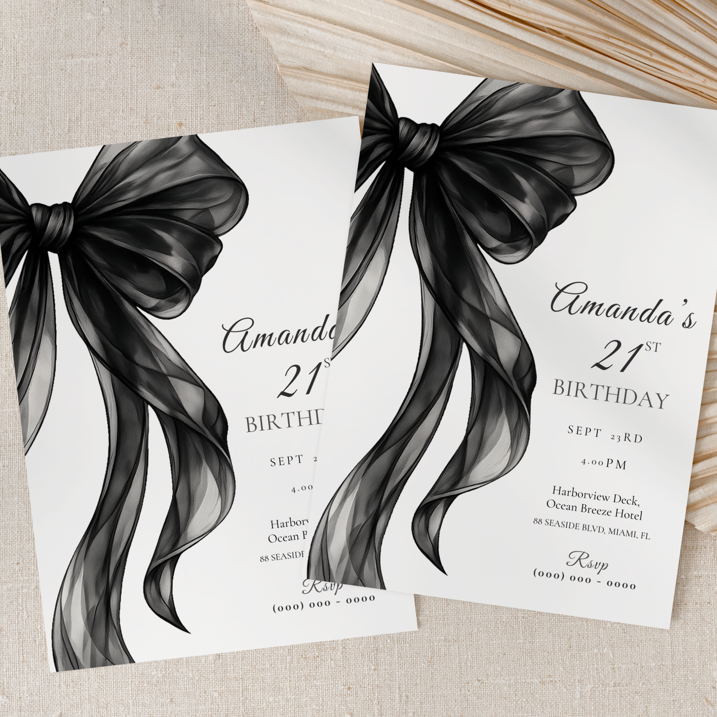 Chic 21st Birthday Invitation by Pretty Digital — view 8