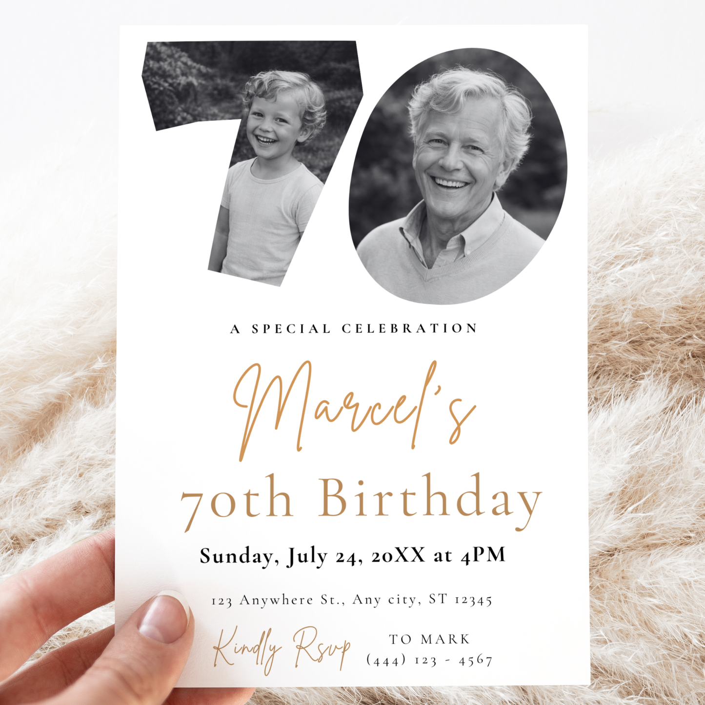 Classic invitation template by Pretty Digital — printable digital download