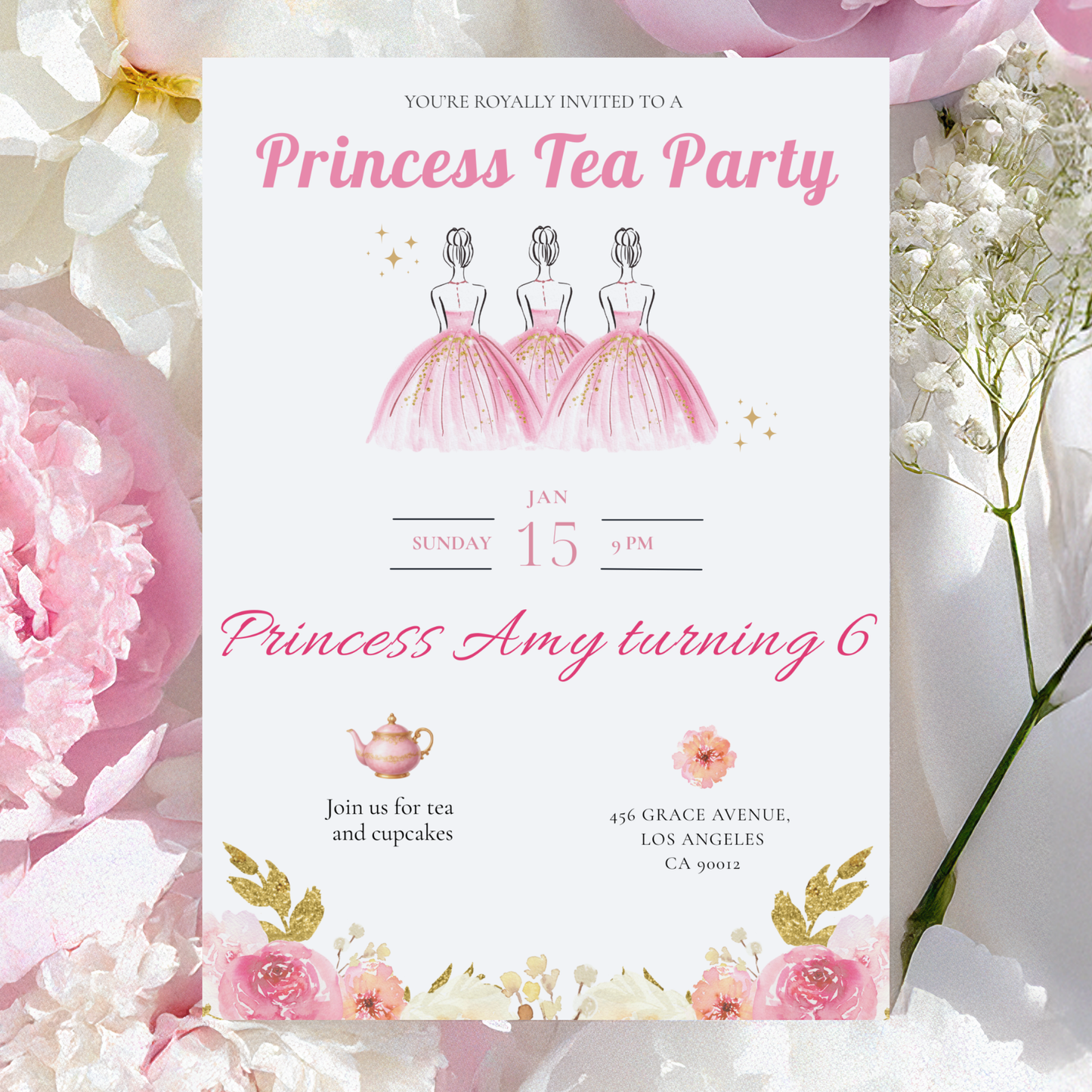 You're Royally Invited — Princess Tea Party Invitation Template by Pretty Digital — view 8