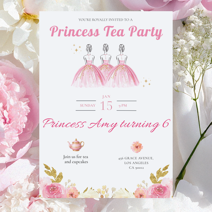 You're Royally Invited — Princess Tea Party Invitation Template by Pretty Digital — view 8