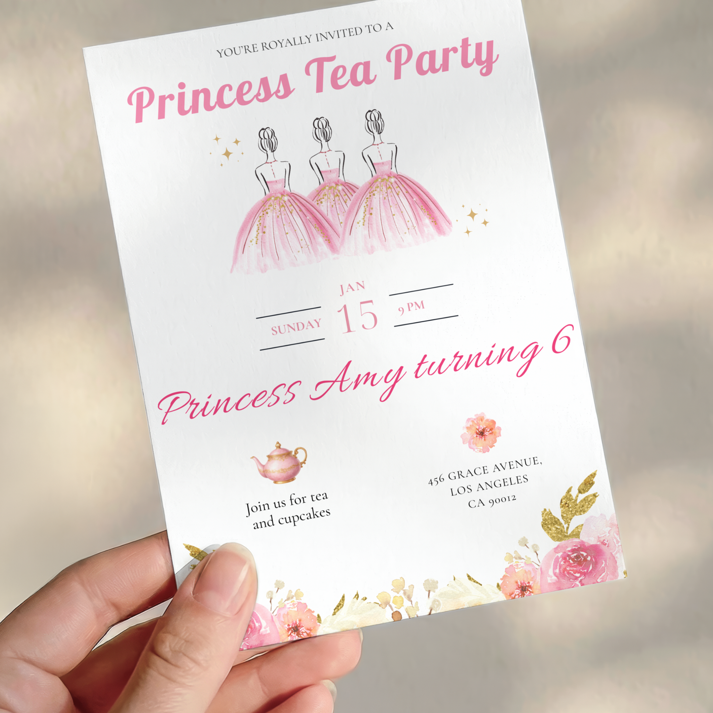 You're Royally Invited — Princess Tea Party Invitation Template by Pretty Digital — view 10