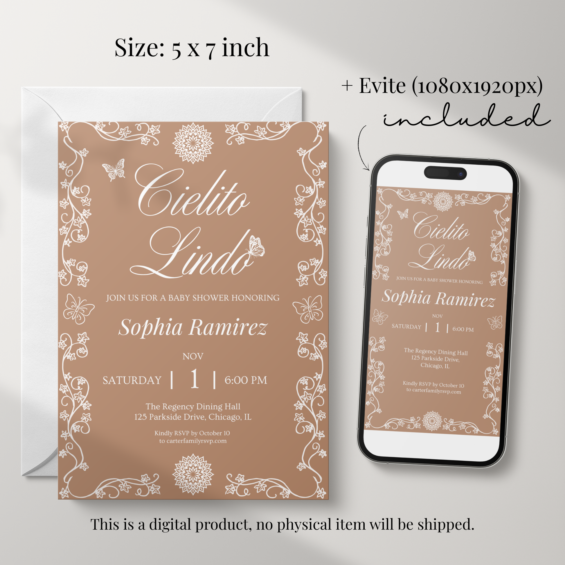 Cielito Lindo — Baby Shower Invitation Template by Pretty Digital — view 2
