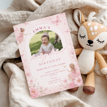 Emma's Garden — Fairy First Birthday Invitation Template by Pretty Digital — view 3