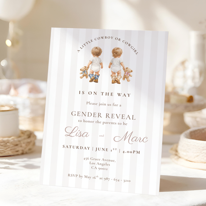 Cowboy or Cowgirl — Gender Reveal Invitation Template (Western) by Pretty Digital — view 8