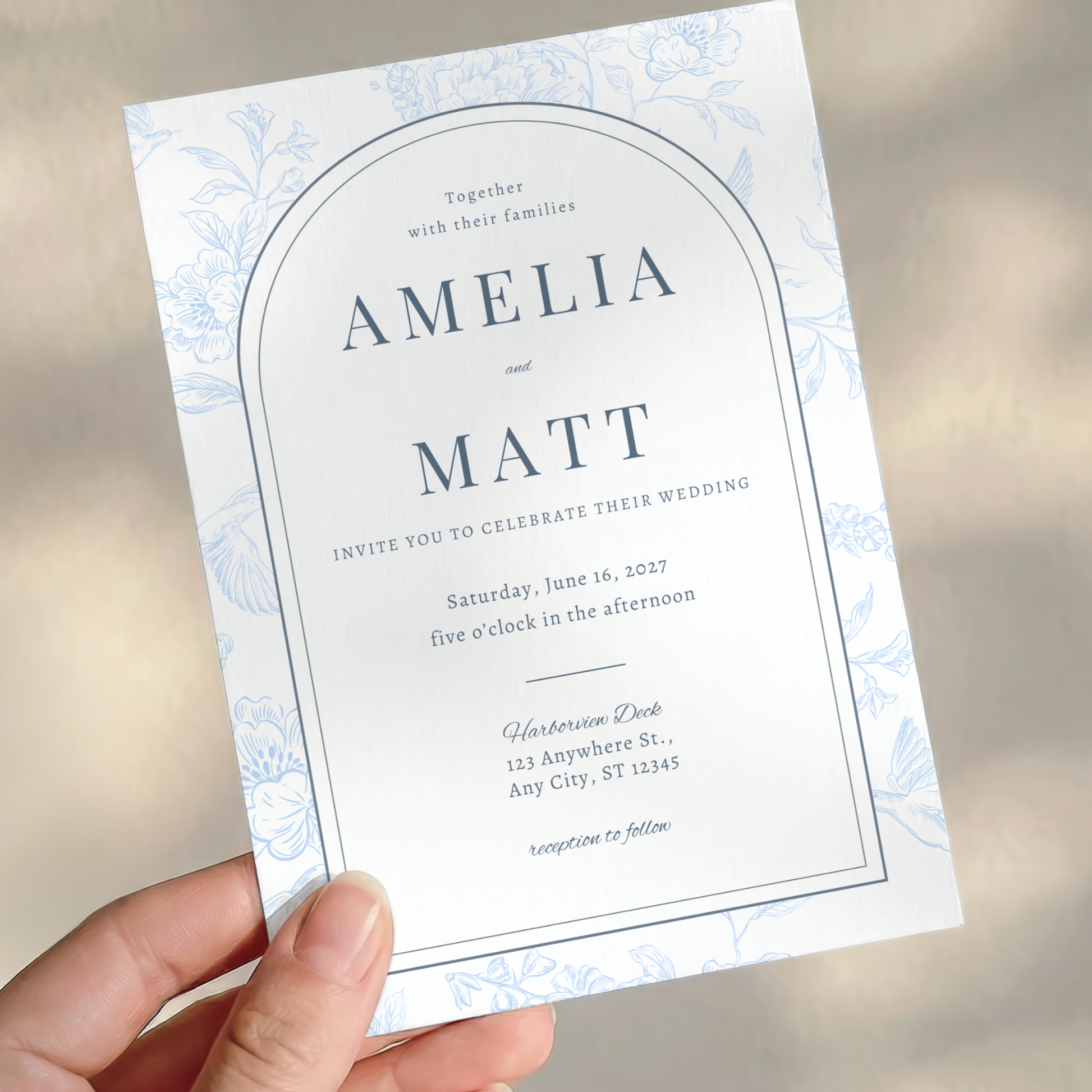 Floral Wedding Invitation by Pretty Digital — view 9