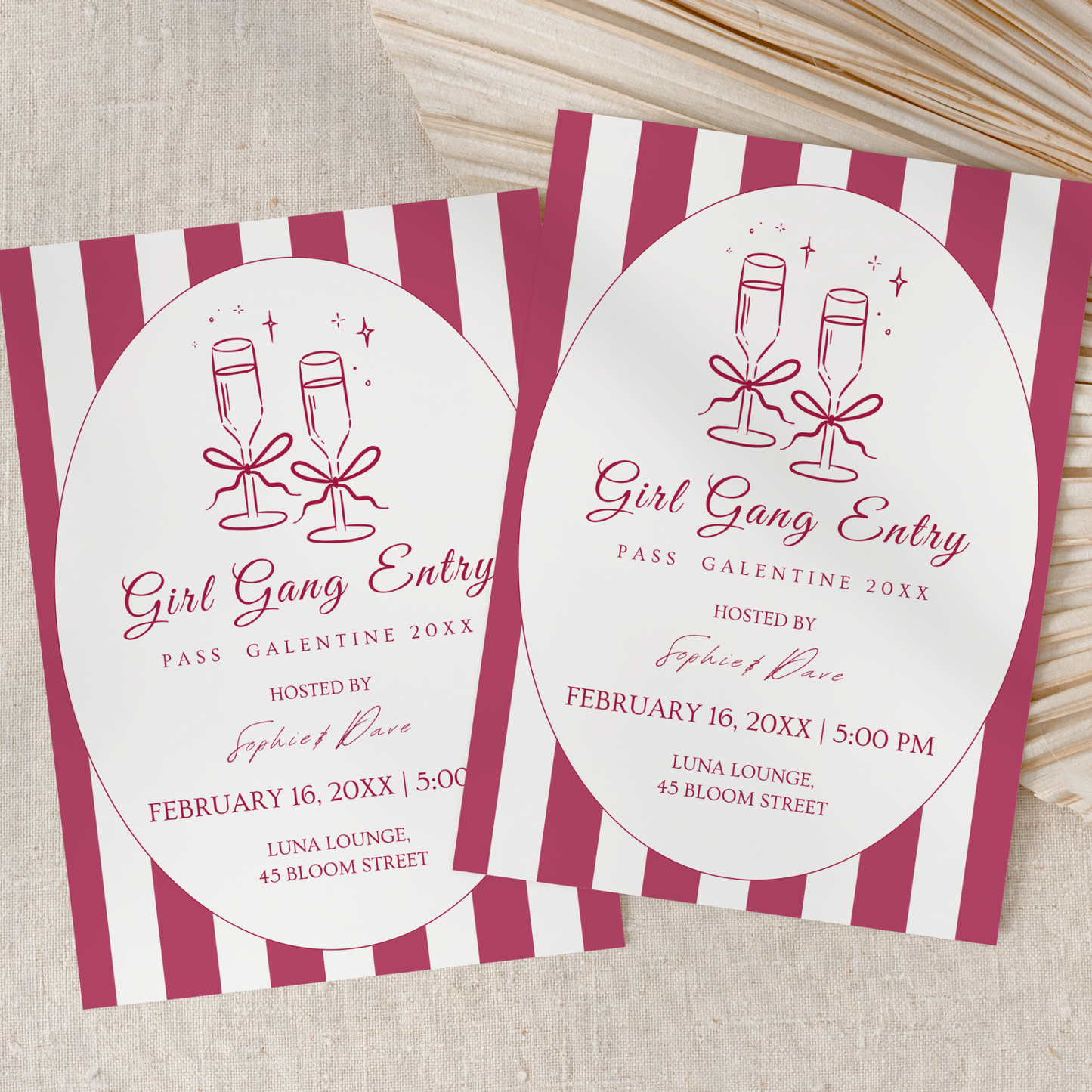 Modern Pink Galentine's Day Invitation by Pretty Digital — view 9