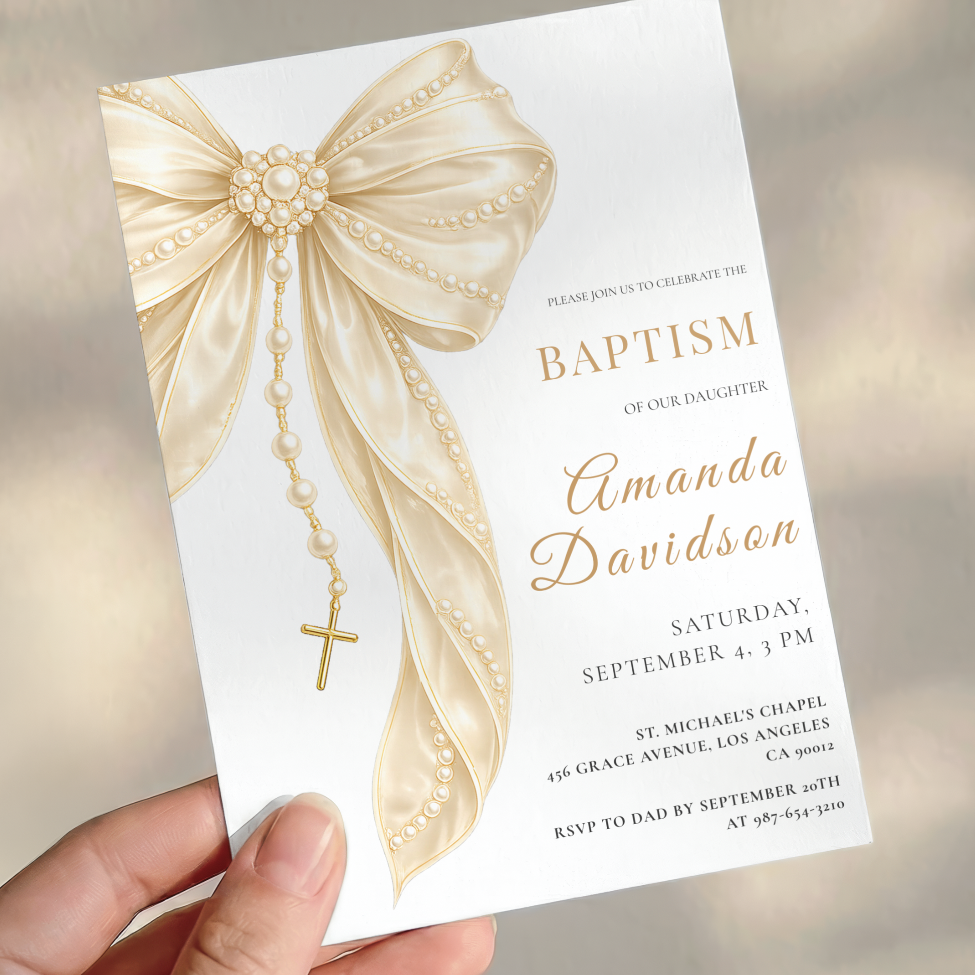 Classic Baptism Invitation by Pretty Digital — view 9