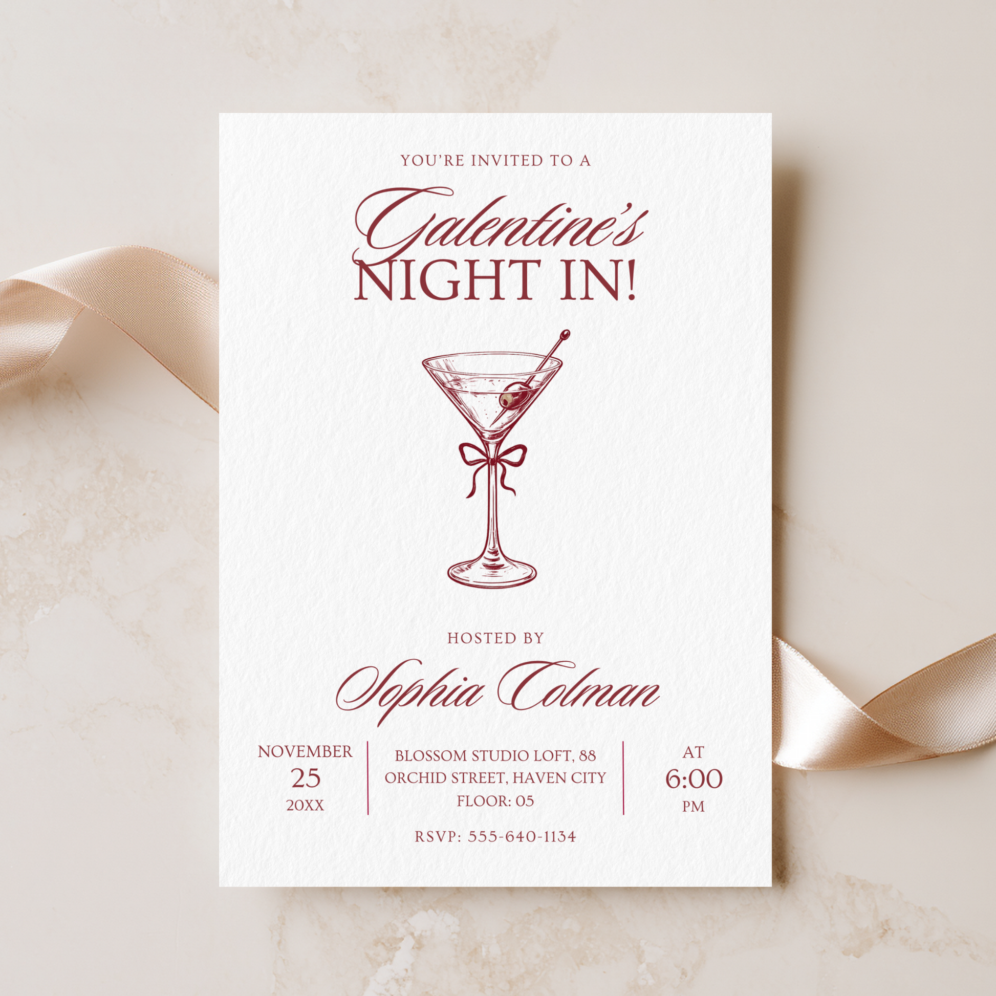 Galentine's Night In — Modern Galentine's Day Invitation by Pretty Digital — view 3