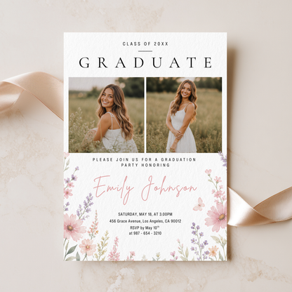Class Of — Graduation Party Invitation Template by Pretty Digital — printable digital download