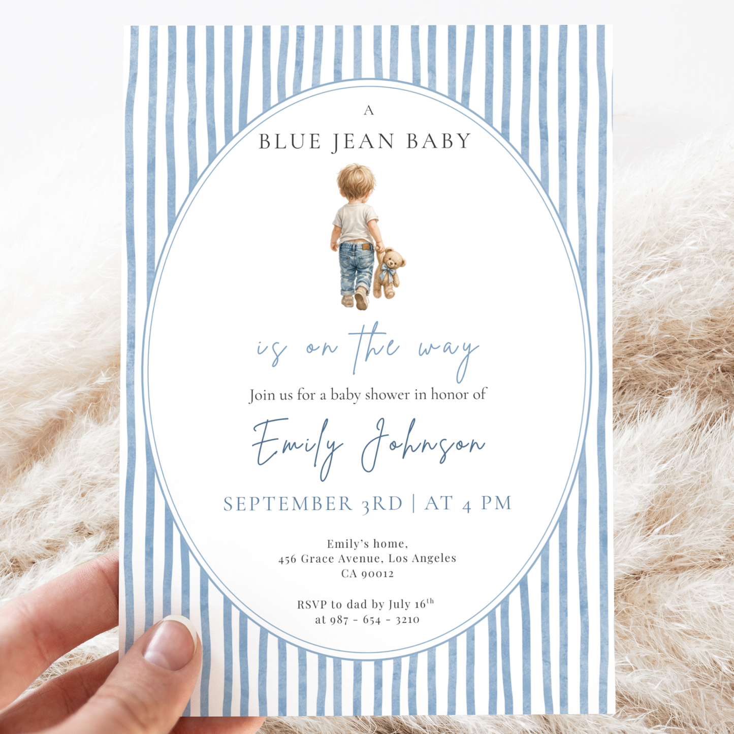 Blue Jean Baby — Western Baby Shower Invitation Template by Pretty Digital — view 9