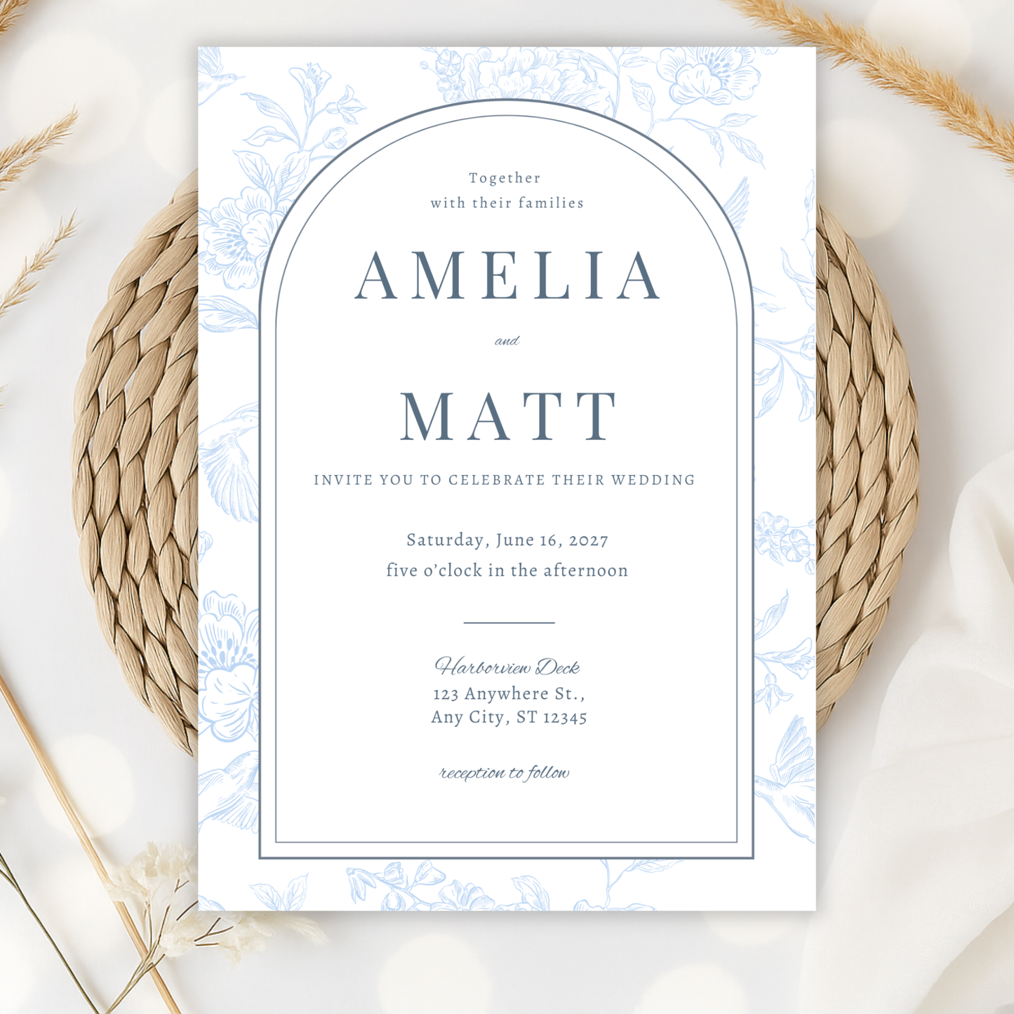 Floral Wedding Invitation by Pretty Digital — view 10