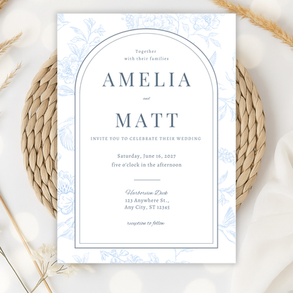 Floral Wedding Invitation by Pretty Digital — view 10