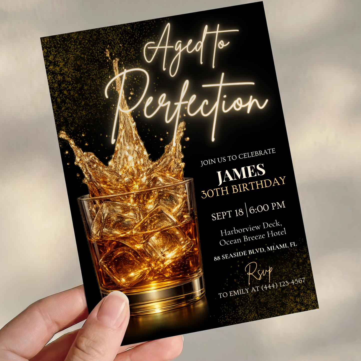 Aged to Perfection — 30th Birthday Invitation Template by Pretty Digital — view 3