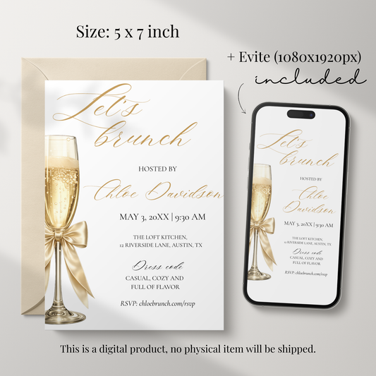 Let's Brunch — Brunch Invitation Template by Pretty Digital — view 2