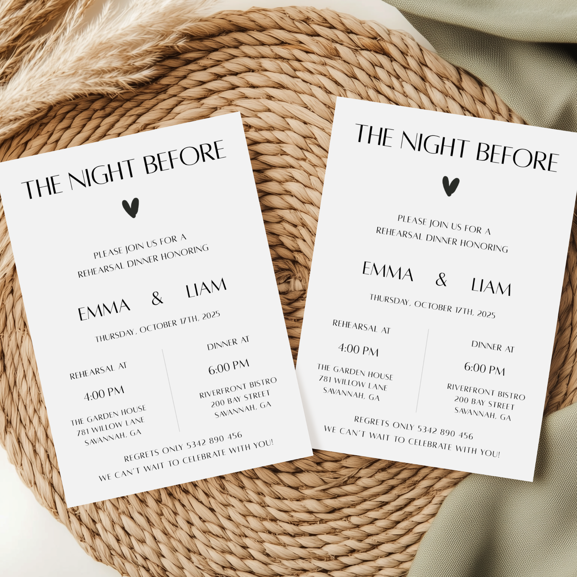 The Night Before — Modern Rehearsal Dinner Invitation Template by Pretty Digital — view 8