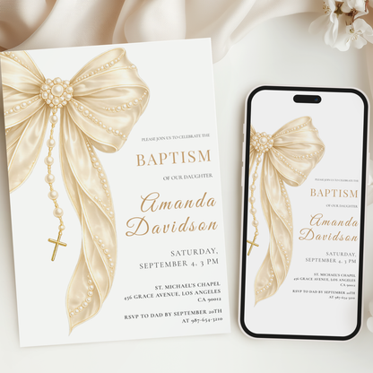 Classic Baptism Invitation by Pretty Digital — view 6