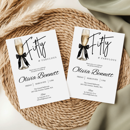 Fabulous — 50th Birthday Invitation for Women by Pretty Digital — view 8