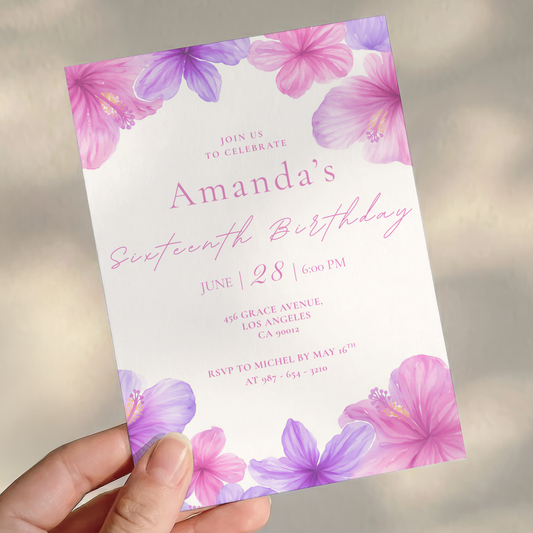 Pastel Invitation for Girls by Pretty Digital — view 3