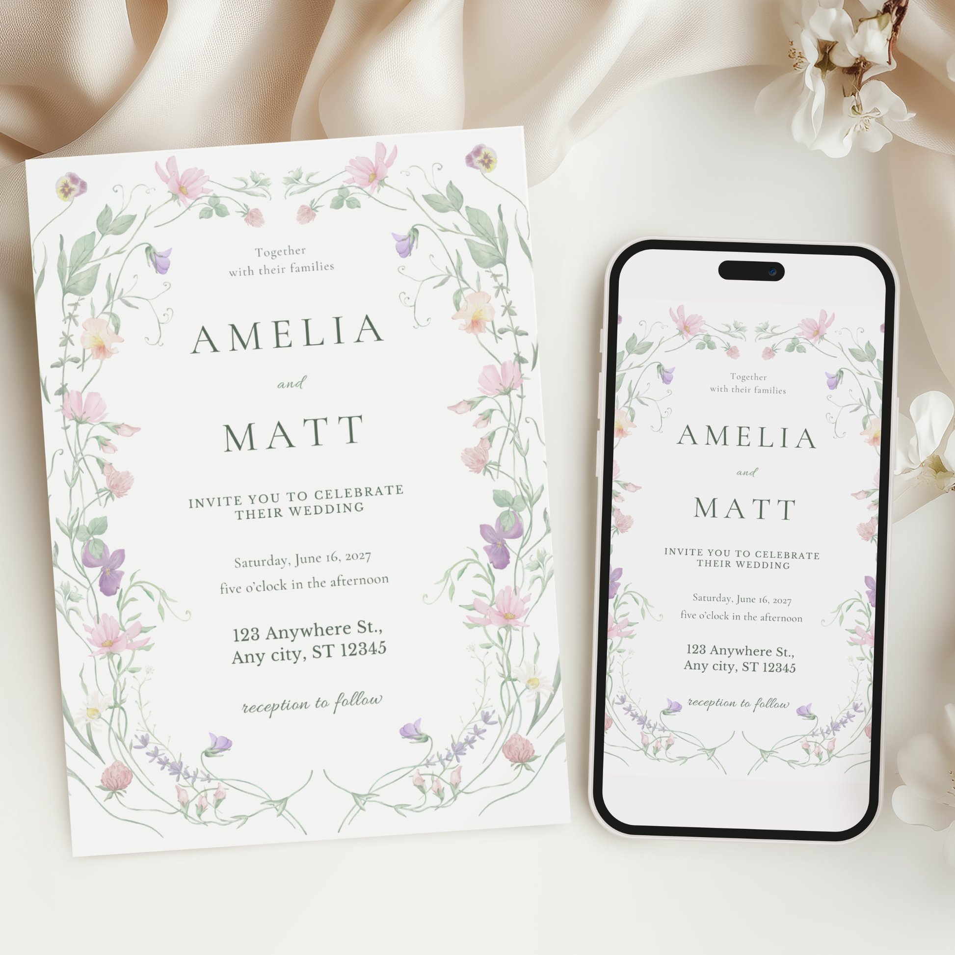 Modern Wedding Invitation by Pretty Digital — view 6