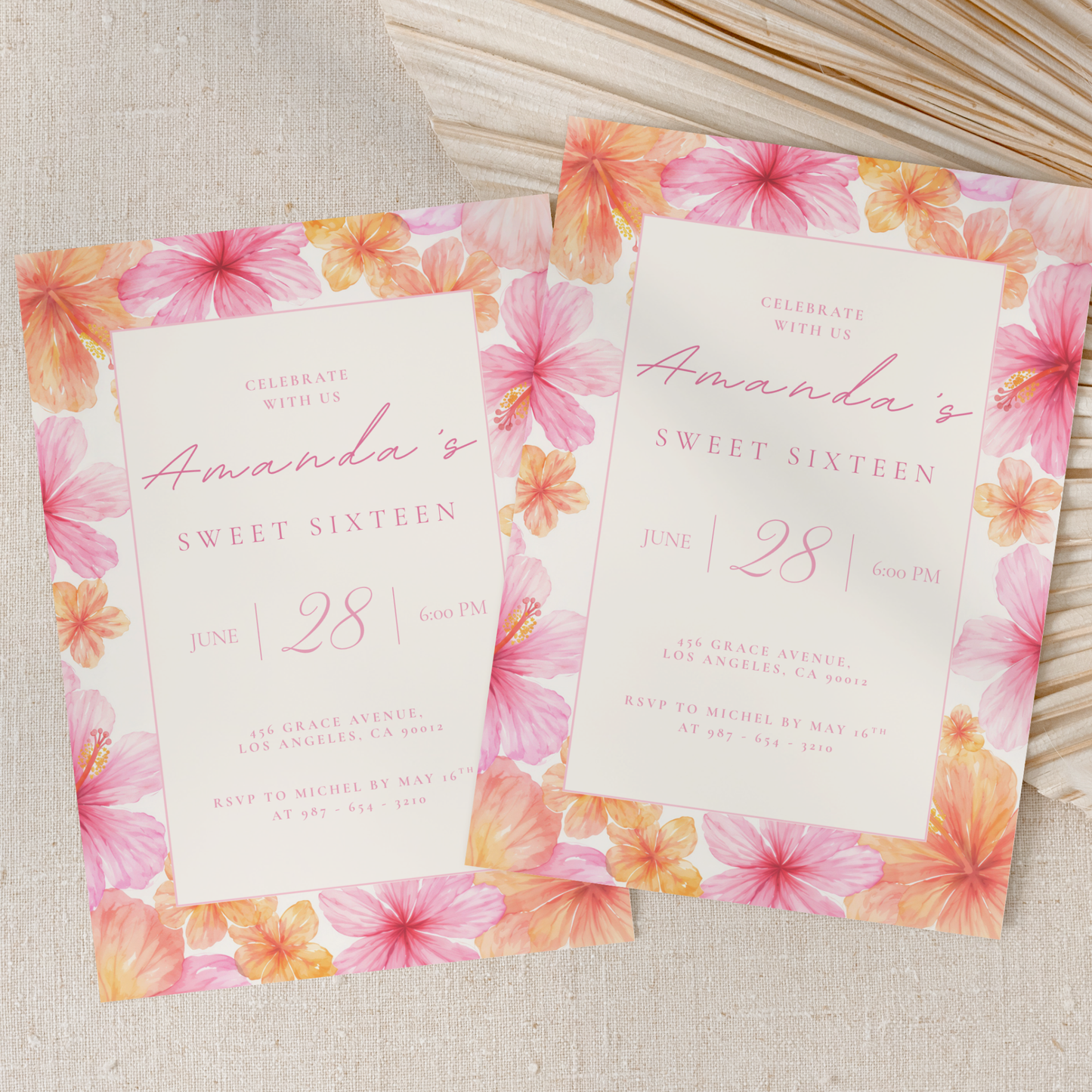 Celebrate With Us — Sweet 16 Invitation Template by Pretty Digital — view 5